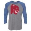 Unisex Triblend Three-Quarter Raglan T-Shirt Thumbnail