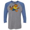 Unisex Triblend Three-Quarter Raglan T-Shirt Thumbnail