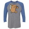 Unisex Triblend Three-Quarter Raglan T-Shirt Thumbnail