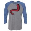 Unisex Triblend Three-Quarter Raglan T-Shirt Thumbnail