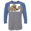 Unisex Triblend Three-Quarter Raglan T-Shirt Thumbnail