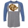 Unisex Triblend Three-Quarter Raglan T-Shirt Thumbnail