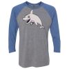 Unisex Triblend Three-Quarter Raglan T-Shirt Thumbnail