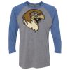 Unisex Triblend Three-Quarter Raglan T-Shirt Thumbnail