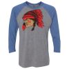 Unisex Triblend Three-Quarter Raglan T-Shirt Thumbnail