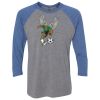 Unisex Triblend Three-Quarter Raglan T-Shirt Thumbnail