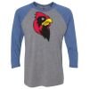 Unisex Triblend Three-Quarter Raglan T-Shirt Thumbnail