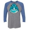 Unisex Triblend Three-Quarter Raglan T-Shirt Thumbnail