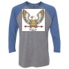 Unisex Triblend Three-Quarter Raglan T-Shirt Thumbnail