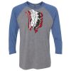 Unisex Triblend Three-Quarter Raglan T-Shirt Thumbnail