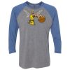 Unisex Triblend Three-Quarter Raglan T-Shirt Thumbnail