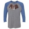 Unisex Triblend Three-Quarter Raglan T-Shirt Thumbnail