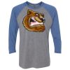 Unisex Triblend Three-Quarter Raglan T-Shirt Thumbnail