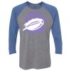 Unisex Triblend Three-Quarter Raglan T-Shirt Thumbnail