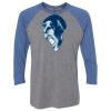 Unisex Triblend Three-Quarter Raglan T-Shirt Thumbnail