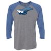 Unisex Triblend Three-Quarter Raglan T-Shirt Thumbnail