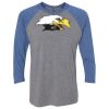 Unisex Triblend Three-Quarter Raglan T-Shirt Thumbnail