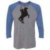 Unisex Triblend Three-Quarter Raglan T-Shirt Thumbnail