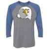 Unisex Triblend Three-Quarter Raglan T-Shirt Thumbnail