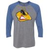 Unisex Triblend Three-Quarter Raglan T-Shirt Thumbnail