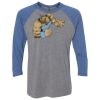 Unisex Triblend Three-Quarter Raglan T-Shirt Thumbnail