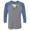 Unisex Triblend Three-Quarter Raglan T-Shirt Thumbnail