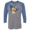 Unisex Triblend Three-Quarter Raglan T-Shirt Thumbnail