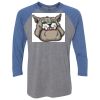 Unisex Triblend Three-Quarter Raglan T-Shirt Thumbnail