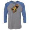 Unisex Triblend Three-Quarter Raglan T-Shirt Thumbnail