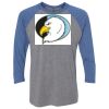 Unisex Triblend Three-Quarter Raglan T-Shirt Thumbnail