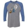 Unisex Triblend Three-Quarter Raglan T-Shirt Thumbnail