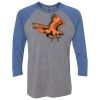 Unisex Triblend Three-Quarter Raglan T-Shirt Thumbnail