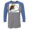 Unisex Triblend Three-Quarter Raglan T-Shirt Thumbnail