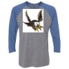 Unisex Triblend Three-Quarter Raglan T-Shirt Thumbnail