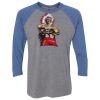 Unisex Triblend Three-Quarter Raglan T-Shirt Thumbnail