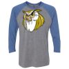 Unisex Triblend Three-Quarter Raglan T-Shirt Thumbnail