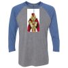 Unisex Triblend Three-Quarter Raglan T-Shirt Thumbnail