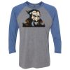 Unisex Triblend Three-Quarter Raglan T-Shirt Thumbnail