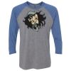 Unisex Triblend Three-Quarter Raglan T-Shirt Thumbnail