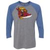 Unisex Triblend Three-Quarter Raglan T-Shirt Thumbnail