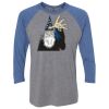 Unisex Triblend Three-Quarter Raglan T-Shirt Thumbnail