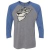 Unisex Triblend Three-Quarter Raglan T-Shirt Thumbnail