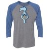 Unisex Triblend Three-Quarter Raglan T-Shirt Thumbnail