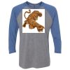 Unisex Triblend Three-Quarter Raglan T-Shirt Thumbnail