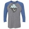 Unisex Triblend Three-Quarter Raglan T-Shirt Thumbnail