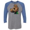 Unisex Triblend Three-Quarter Raglan T-Shirt Thumbnail