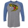 Unisex Triblend Three-Quarter Raglan T-Shirt Thumbnail