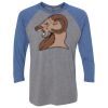 Unisex Triblend Three-Quarter Raglan T-Shirt Thumbnail