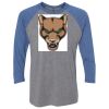 Unisex Triblend Three-Quarter Raglan T-Shirt Thumbnail