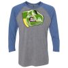 Unisex Triblend Three-Quarter Raglan T-Shirt Thumbnail